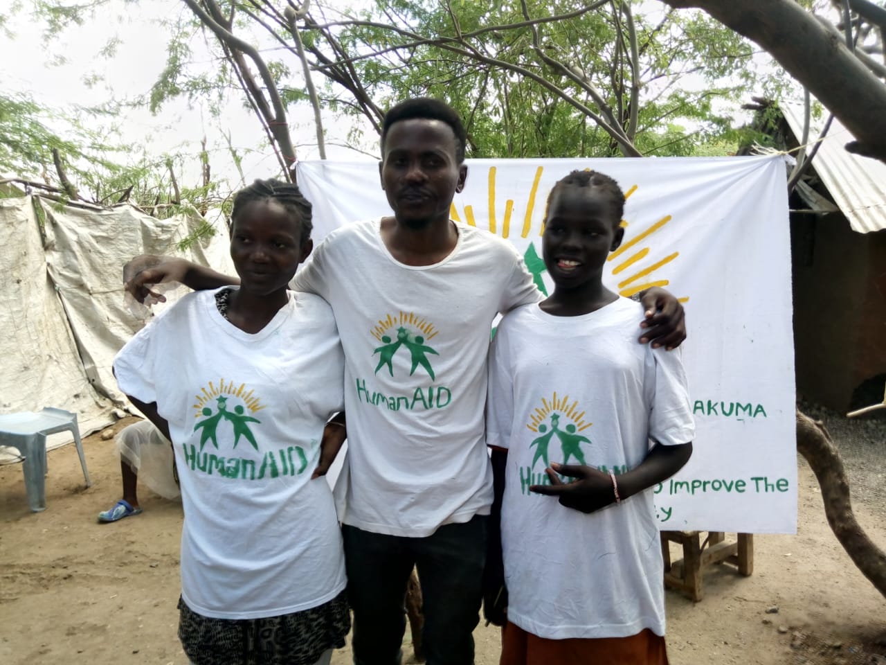 The image is Refugee-led organization Stress-free Zone for Children GBV, MHM, FGM Prevention Healing Through Art Hygiene & Sanitation