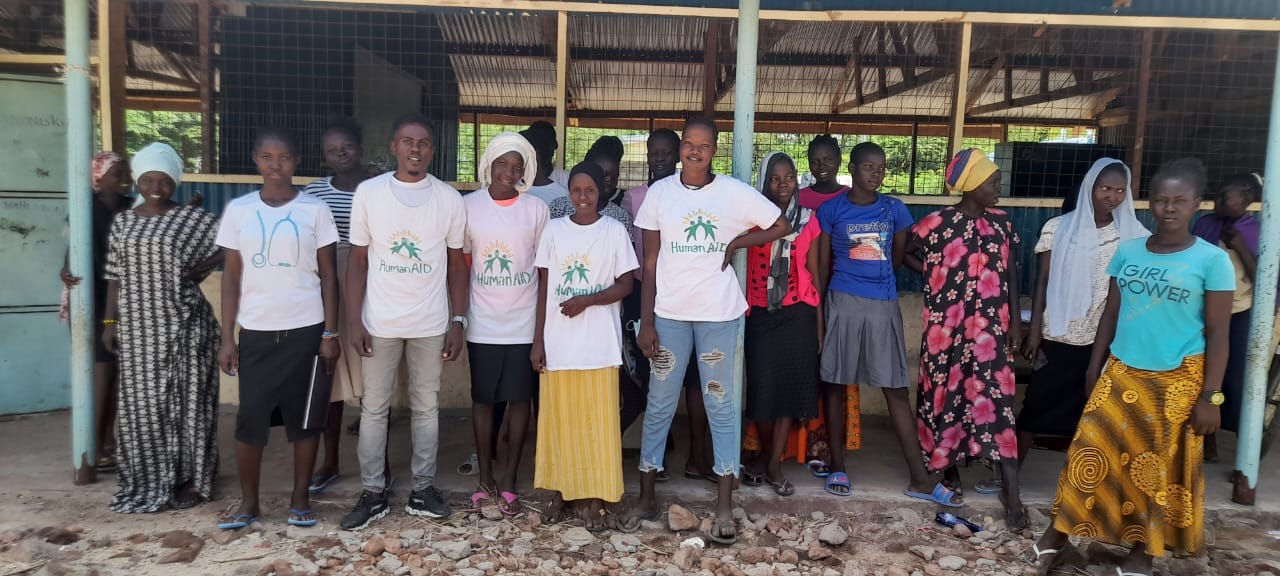 The image is Refugee-led organization Stress-free Zone for Children GBV, MHM, FGM Prevention Healing Through Art Hygiene & Sanitation