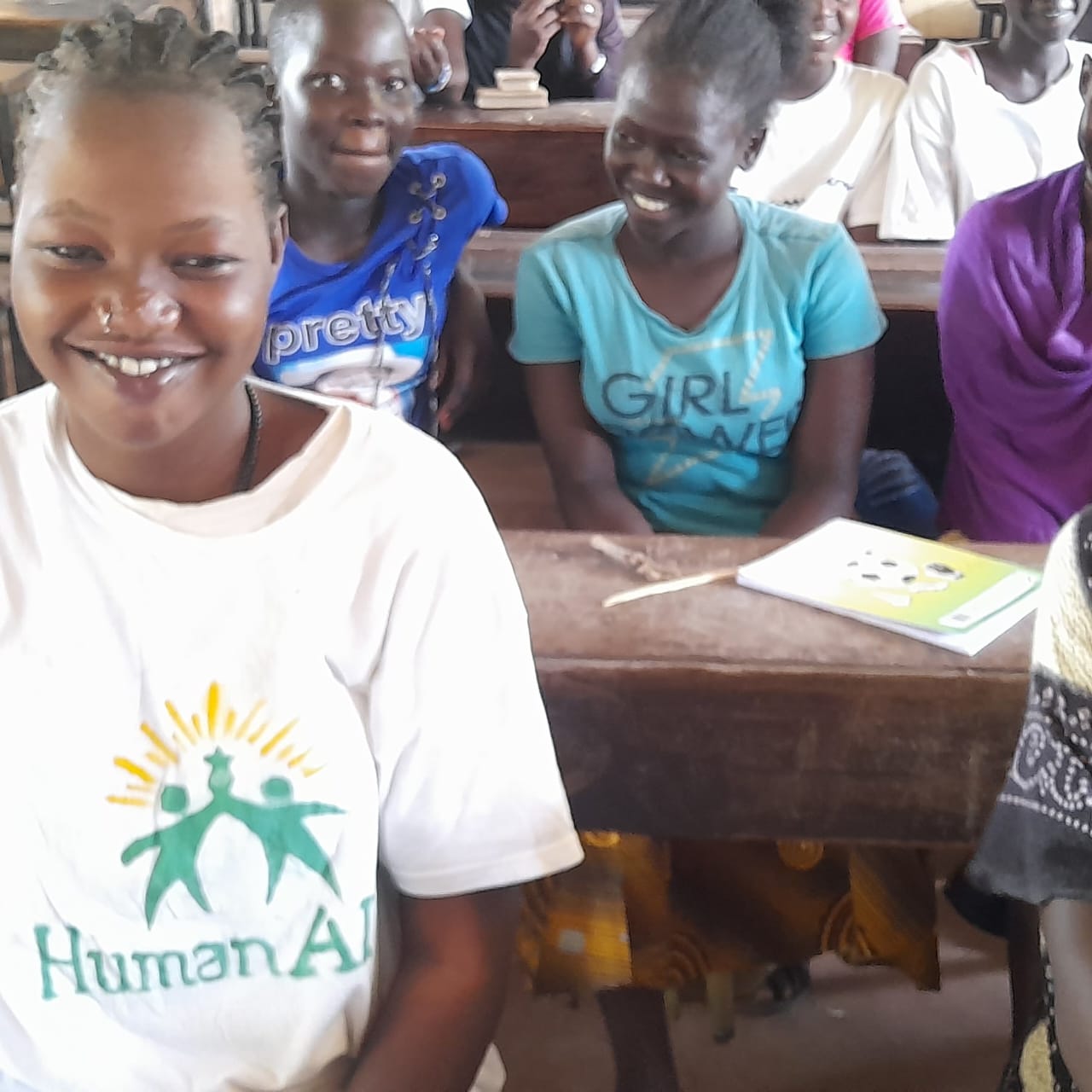 The image is Refugee-led organization Stress-free Zone for Children GBV, MHM, FGM Prevention Healing Through Art Hygiene & Sanitation